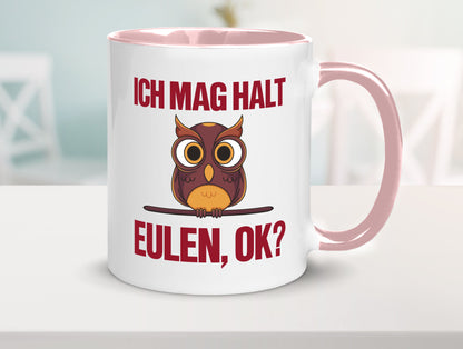 Ich mag Eulen | Spruch süße Eule Motiv lustiger Geschenk Humor Geschenkidee