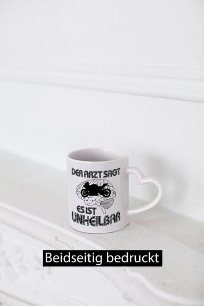 Unheilbar | Motorrad Biker lustig Humor Geschenkidee Geschenk Tasse