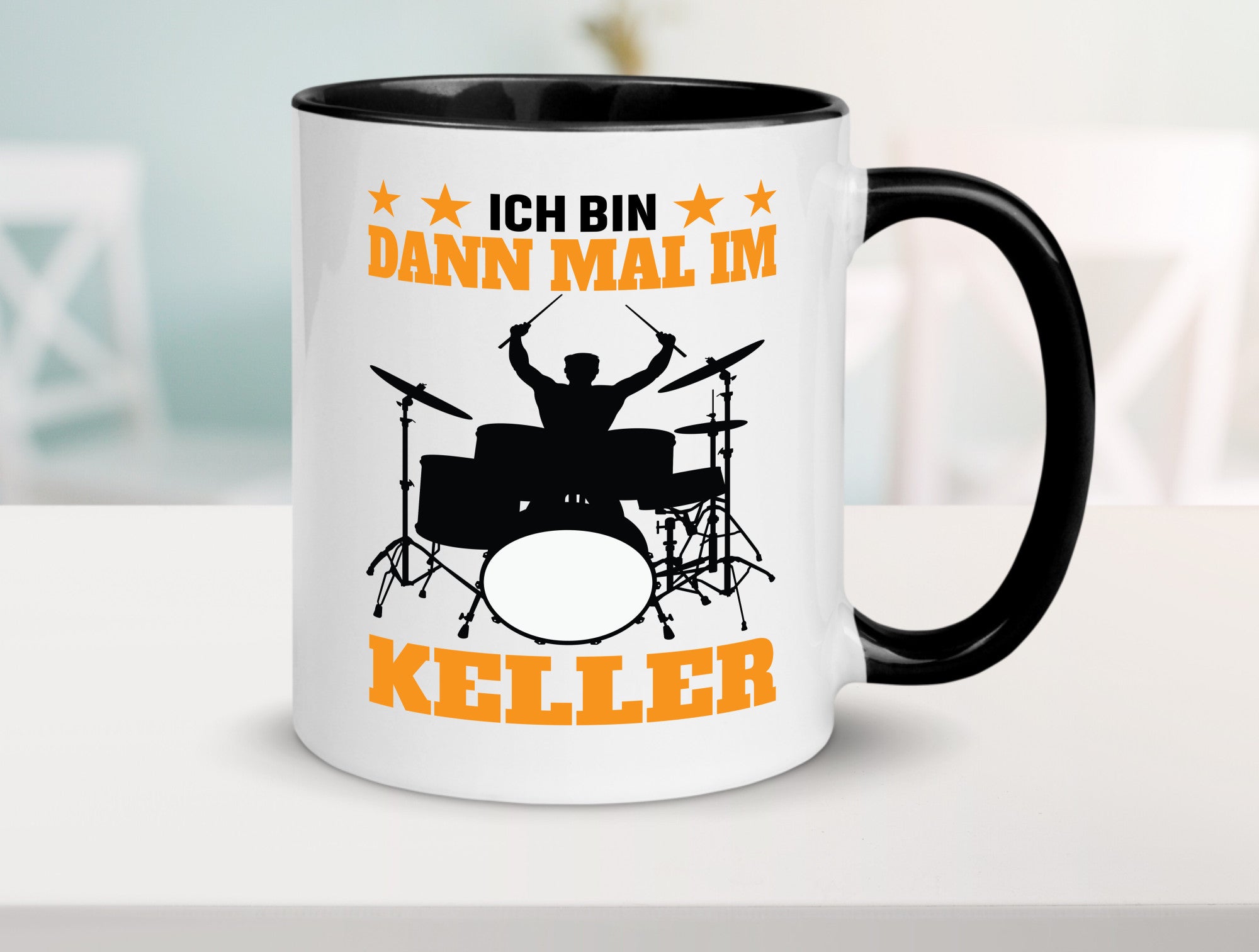 Ich bin dann mal im keller | Schlagzeug Musiker Musik lustig Humor Geschenkidee