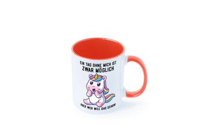 Ein Tag ohne mich ist möglich | süßes Einhorn Comic Geschenk Humor Geschenkidee
