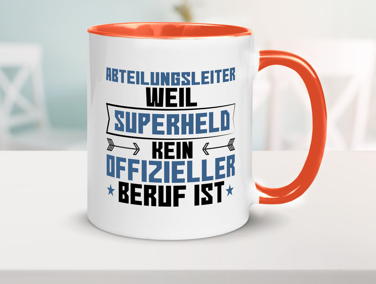 Superheld Abteilungsleiter| Führungskraft Geschenkidee Humor Tasse