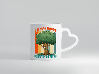 Ich mag Bäume die halten Fresse | v2 lustig Humor Geschenkidee Geschenk Tasse