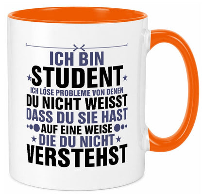 Löse Probleme: Student | Universität Uni Studium lustig Humor Geschenkidee Tasse