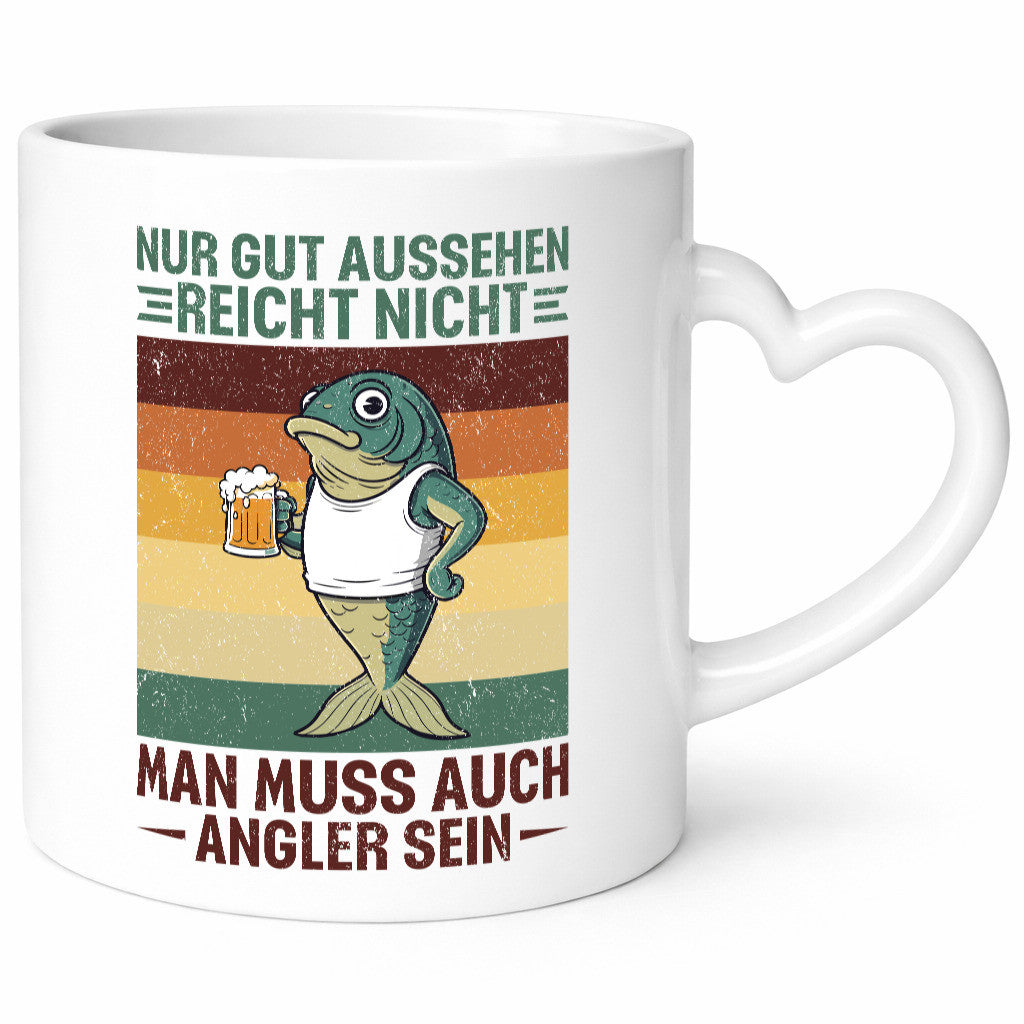 Nur gut aussehen reicht nicht | Angler Biertrinker lustig Humor Geschenkidee