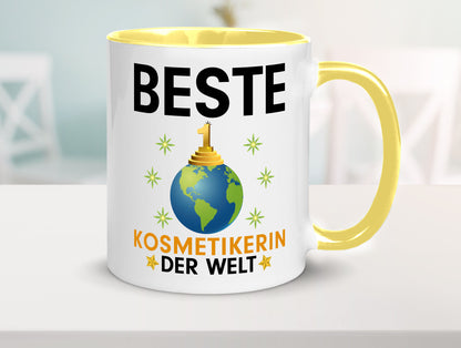Welt Beste Kosmetikerin | Kosmetik Stylistin Visagistin Geschenkidee Humor Tasse