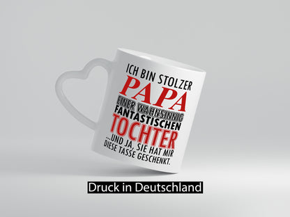 Stolzer Vater v2 lustiger Spruch Geschenk Familie Geschenkidee Tasse