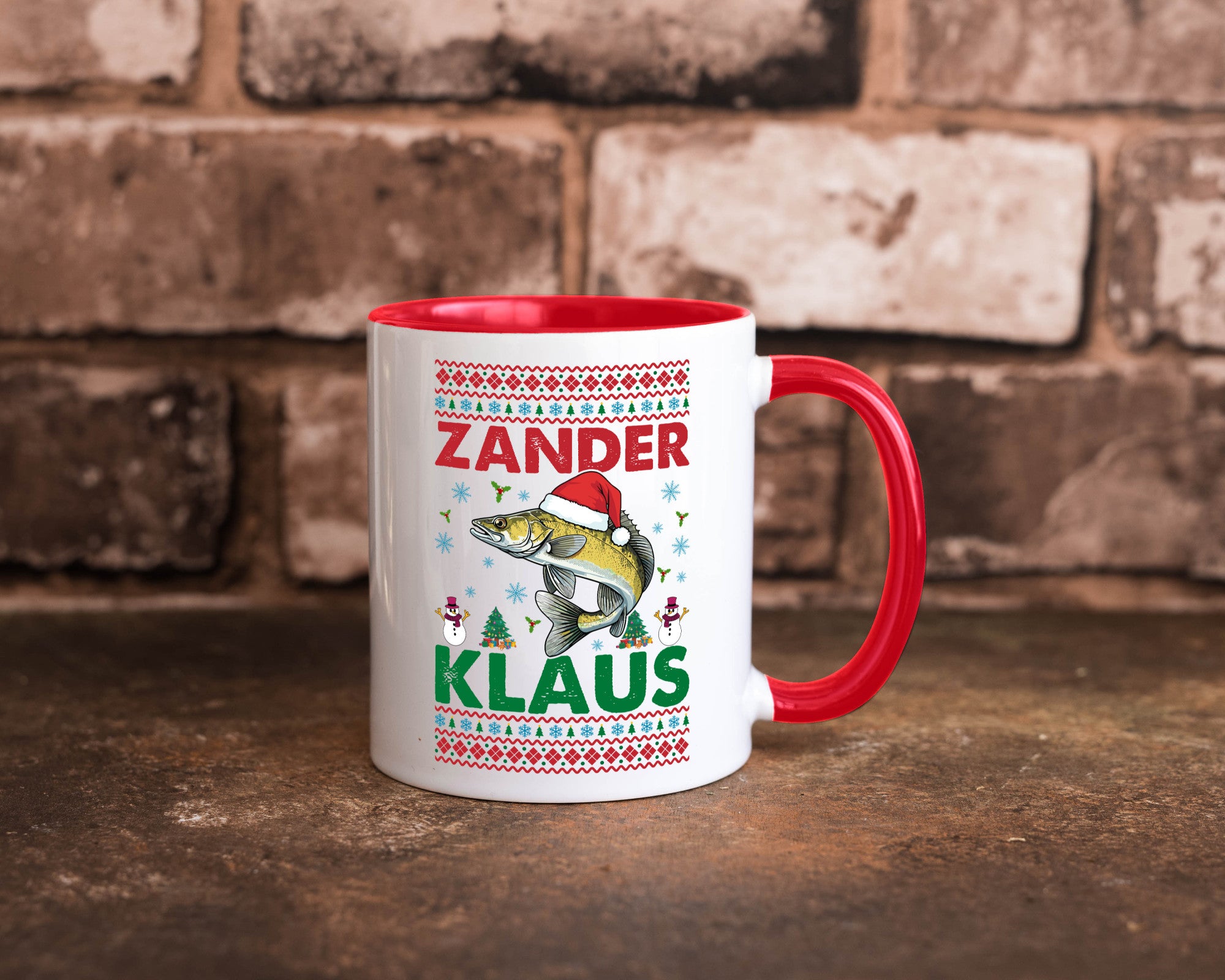 Zander Klaus | Ugly Christmas Angler Angeln v2 Geschenk Humor Geschenkidee