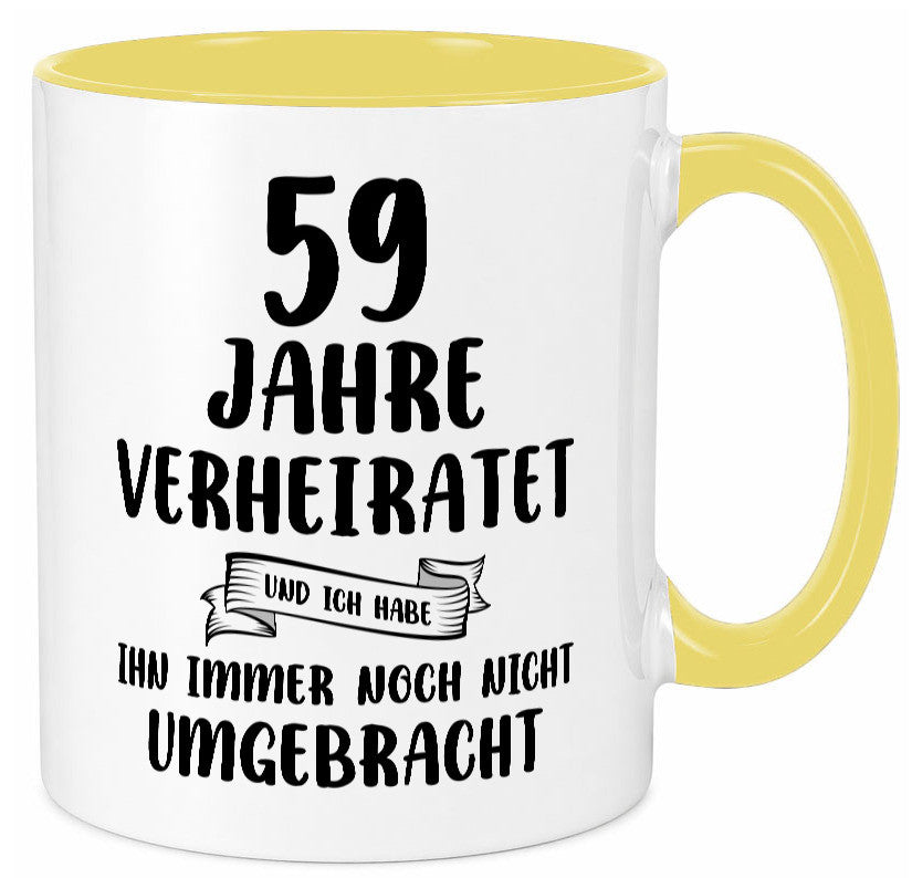 59 Jahre Verheiratet, immer noch am Leben! Humor Geschenkidee Tasse