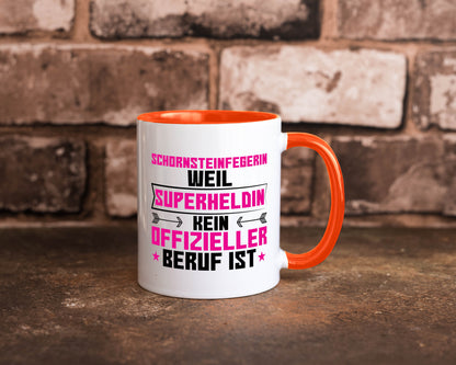 Superheldin Schornsteinfegerin | Kaminkehrer Handwerk Humor Geschenkidee Tasse