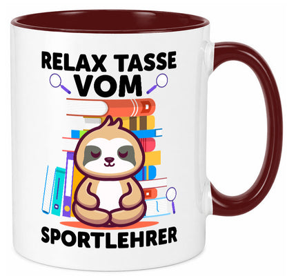 Relax Tasse: Sportlehrer | Lehrer Sport lustiger Spruch Geschenk Humor