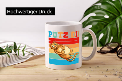 Putz di | Katze Katzenfreunde Katzen Geschenk Tierliebhaber Humor lustiger