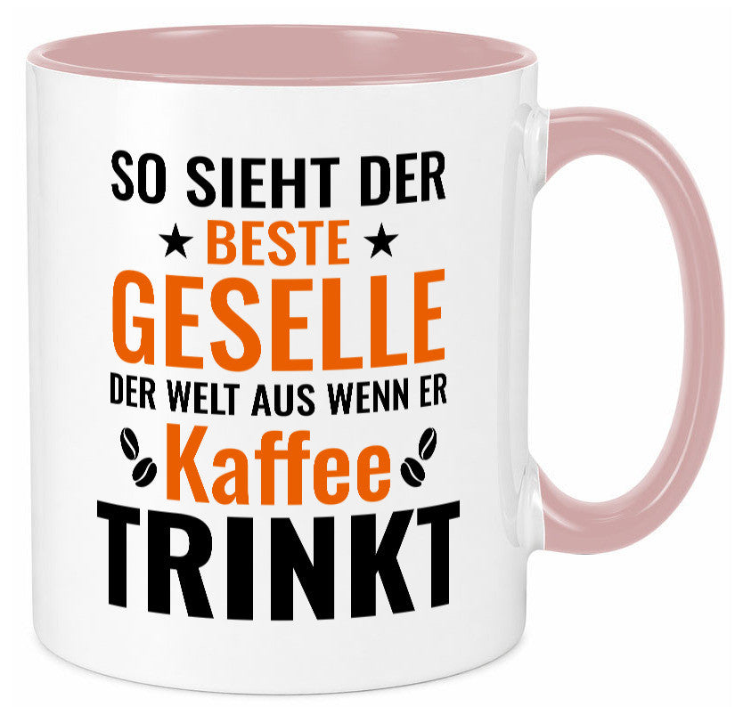 Kaffee trinkt: Geselle | Handwerker lustig Humor Geschenkidee Geschenk Tasse