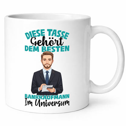 Im Universum: Bankkaufmann | Kaufmann Bank Kaufleute Geschenkidee Humor Tasse