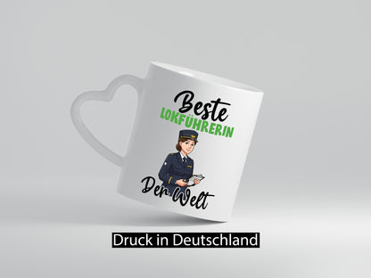 Beste Lokführerin | Zug Beruf v2 Humor Arbeit Kollegen Büro Geschenkidee Tasse