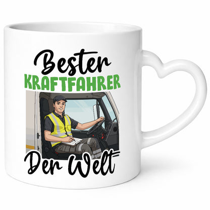Bester Kraftfahrer | Lastwagen LKW Fahrer v2 Humor Geschenkidee Tasse
