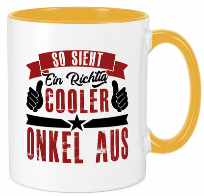 So sieht ein richtig cooler Onkel aus | lustig Humor Geschenkidee Geschenk Tasse