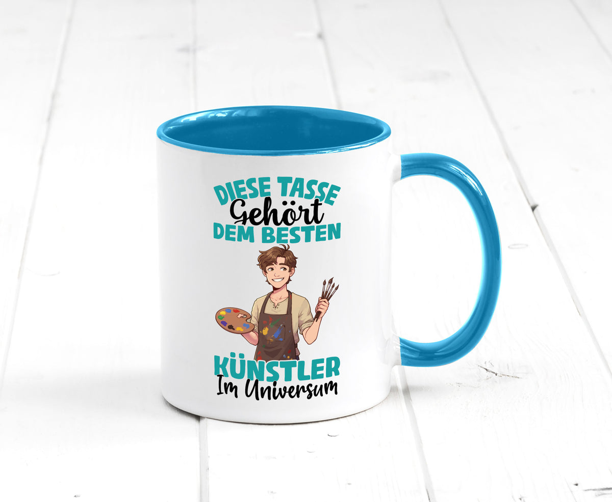 Im Universum: Künstler | Kunst Geschenkidee Humor Tasse