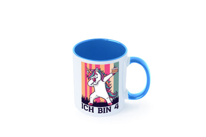 4 Geburtstag | Einhorn Damping Mädchen lustig Geschenkidee Geschenk Tasse