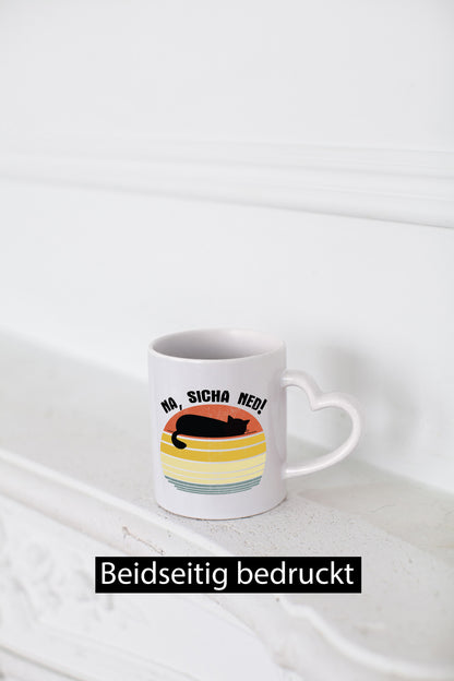 Na, sicha ned! | Katze Farben lustiger Spruch Geschenk Tierliebhaber Humor Tasse
