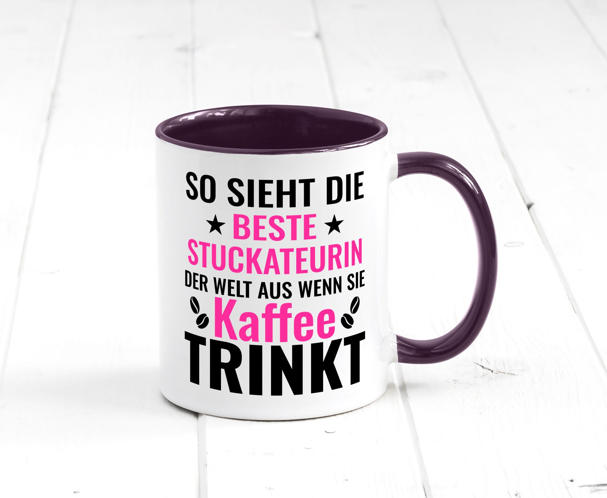 Kaffee trinkt: Stuckateurin | Innenausbau Geschenk Humor Geschenkidee lustiger