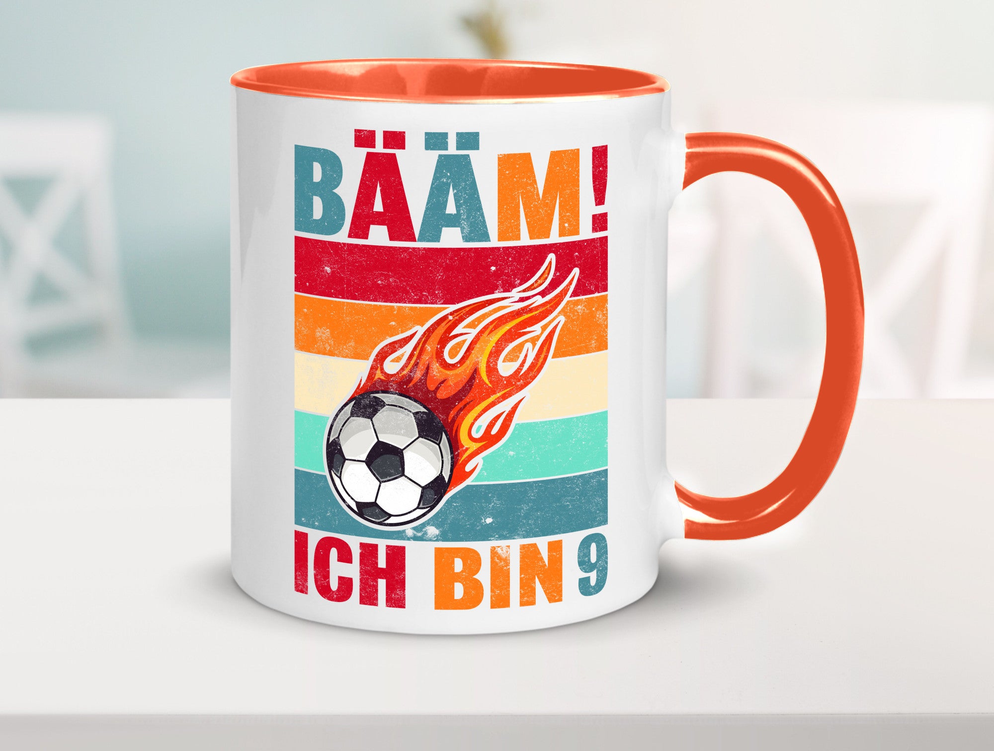 9. Geburtstag | Bääm ich bin 9 Fußball Geschenkidee Humor Tasse