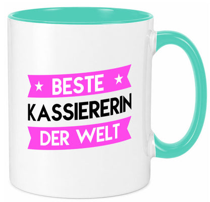 Beste Kassiererin lustiger Spruch Geschenk Humor Geschenkidee Tasse
