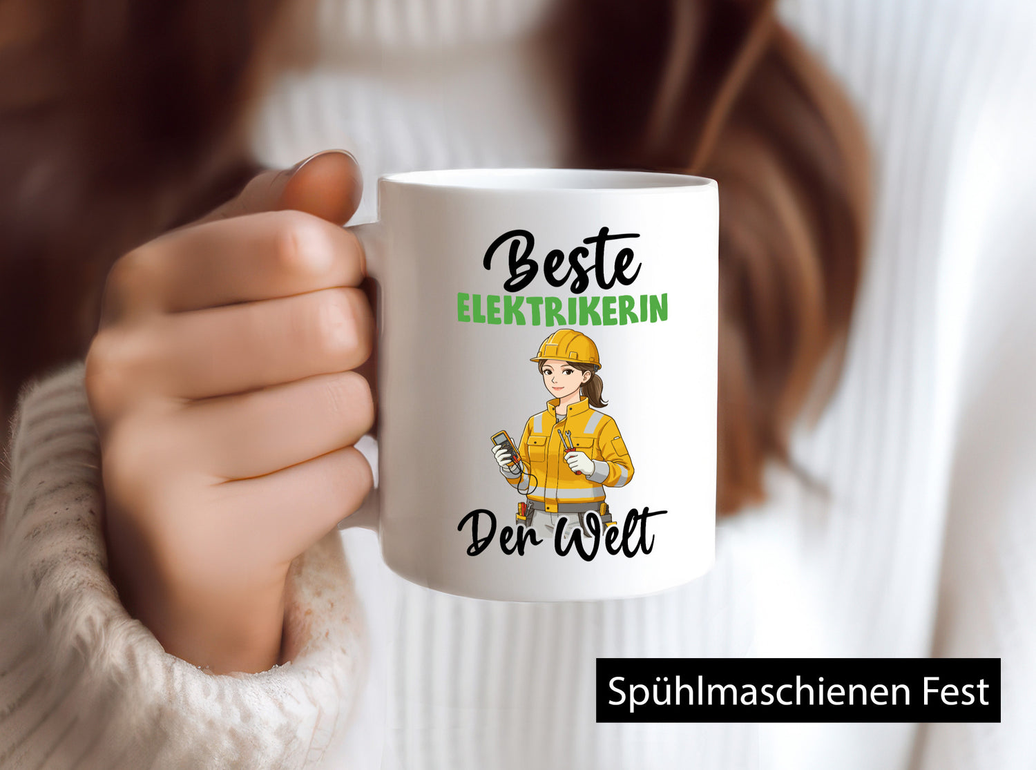 Beste Elektrikerin | Elektronikerin Elektrik v2 Humor Geschenkidee Tasse