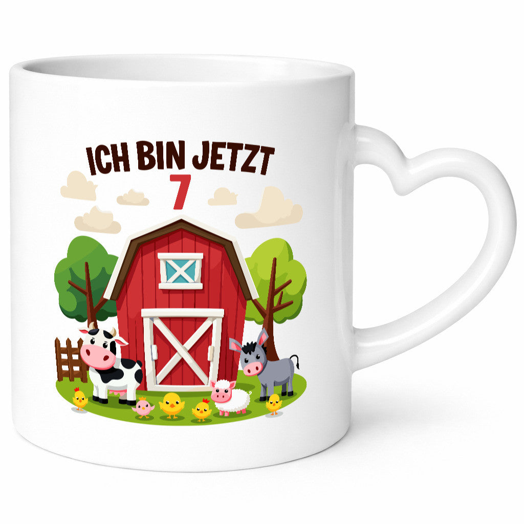 7. Geburtstag | 6 Jahre Bauernhof und Tiere lustig Geschenkidee Geschenk Tasse