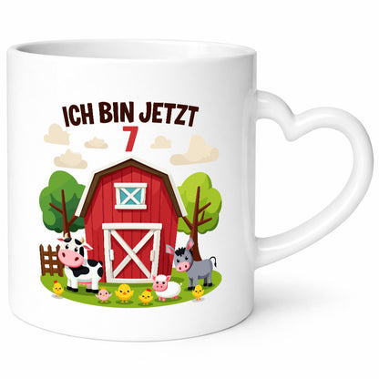 7. Geburtstag | 6 Jahre Bauernhof und Tiere lustig Geschenkidee Geschenk Tasse