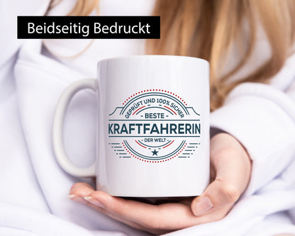Geprüft und sicher: Kraftfahrerin | Lastwagen LKW lustiger Spruch Geschenk