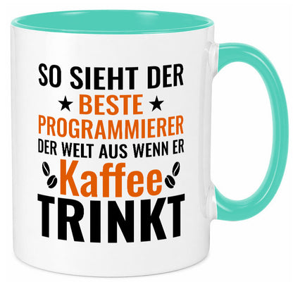 Kaffee trinkt: Programmierer | Software Entwickler Geschenkidee Humor Tasse