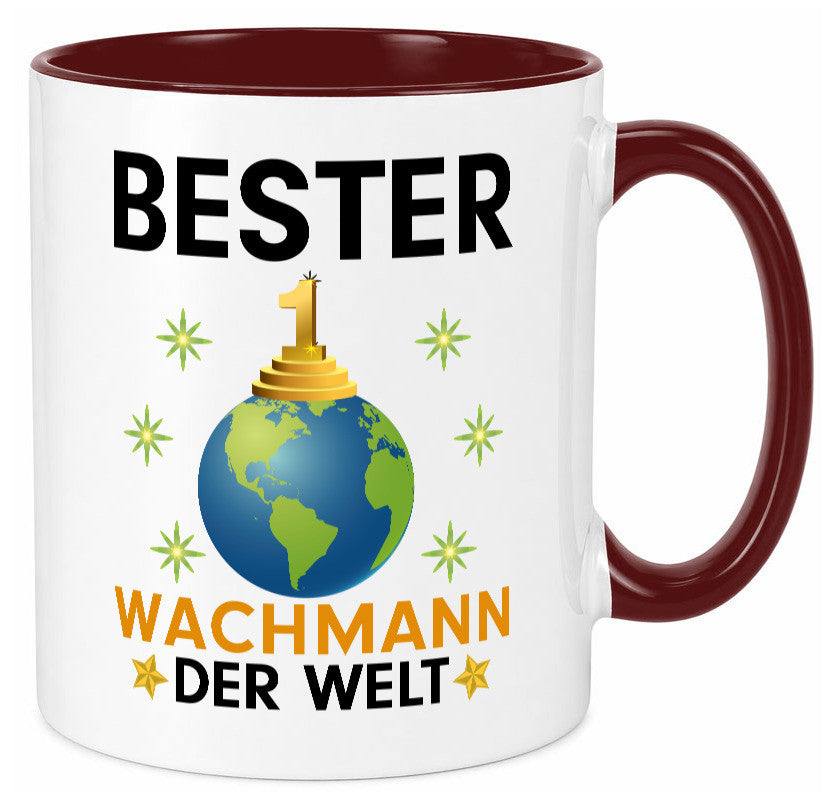 Welt Bester Wachmann | Wachpersonal Nachtwächter Humor Geschenkidee Tasse
