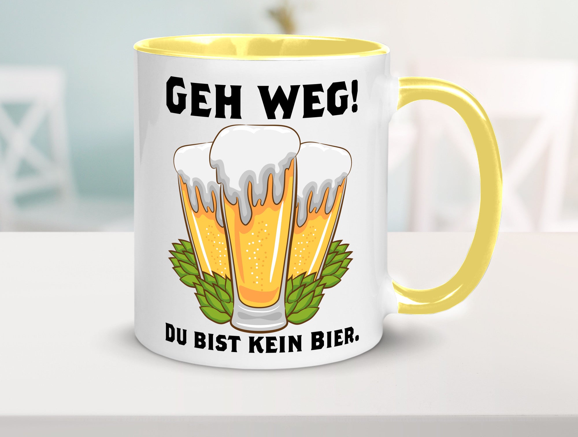 Geh weg du bist kein Bier | bierliebhaber v2 Humor Geschenkidee Tasse