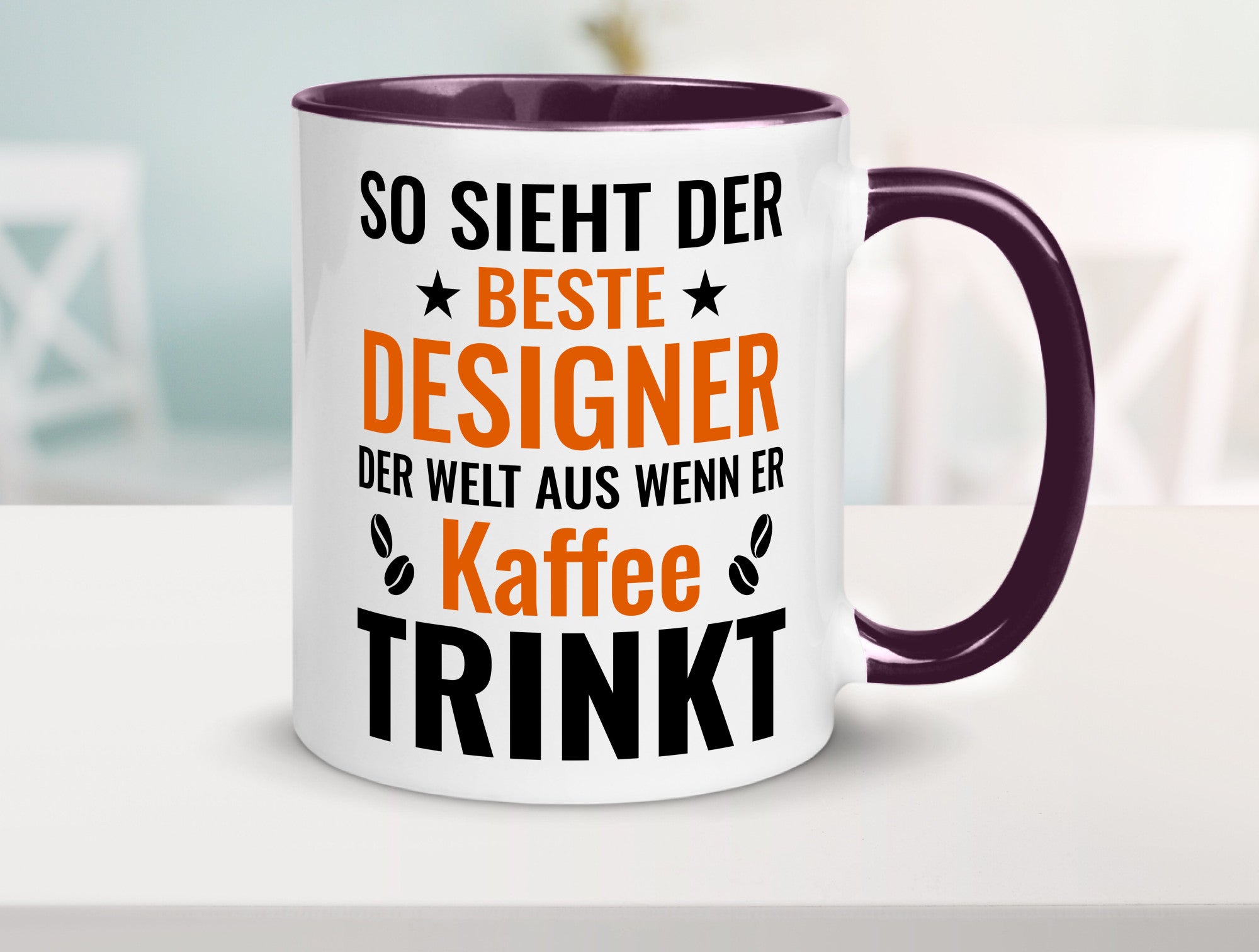 Kaffee trinkt: Designer Beruf | Mode Geschenkidee Arbeit Kollegen Büro Humor