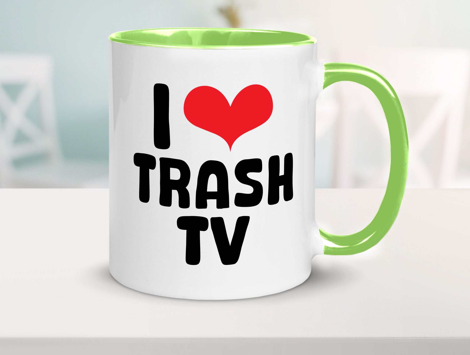 I love Trash TV | v2 lustig Humor Geschenkidee Geschenk Tasse