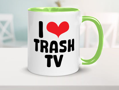 I love Trash TV | v2 lustig Humor Geschenkidee Geschenk Tasse
