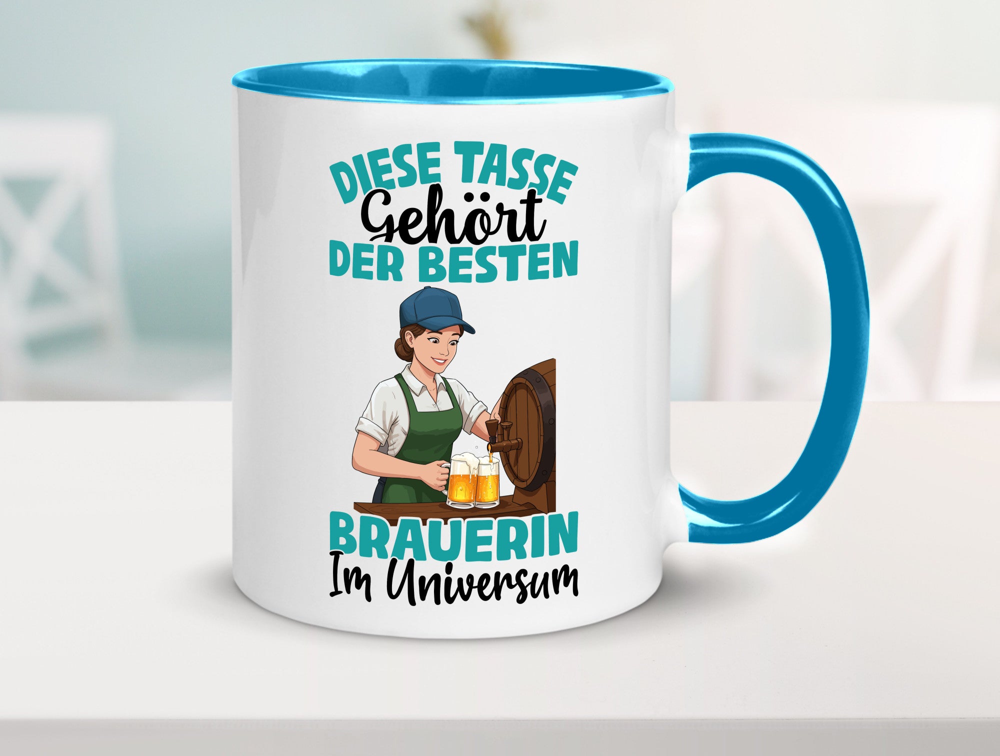 Im Universum: Brauerin | Bier Brauerei lustiger Spruch Geschenk Humor