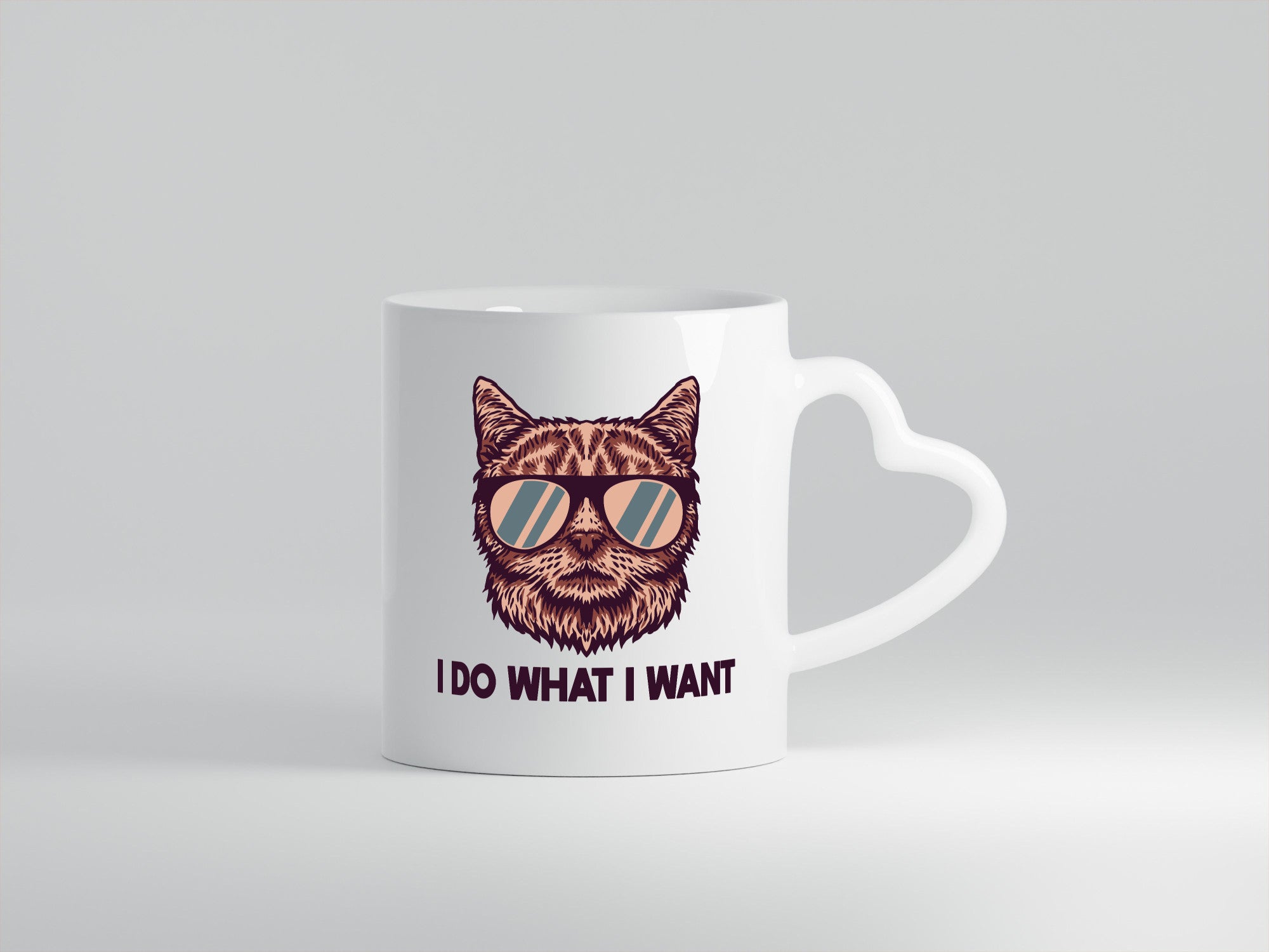 I do what want | Katze Brille Geschenkidee Tierliebhaber Humor Tasse