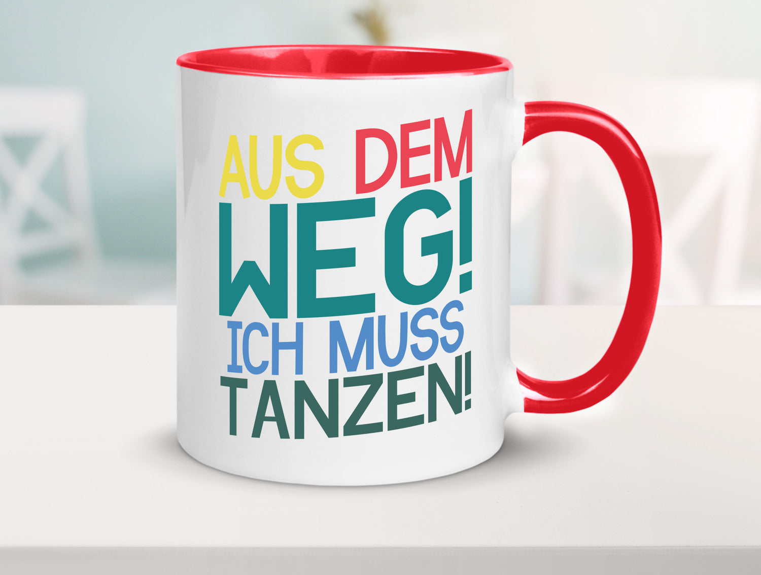Aus dem Weg ich muss tanzen | Party Rausch Dancen Geschenkidee Humor Tasse