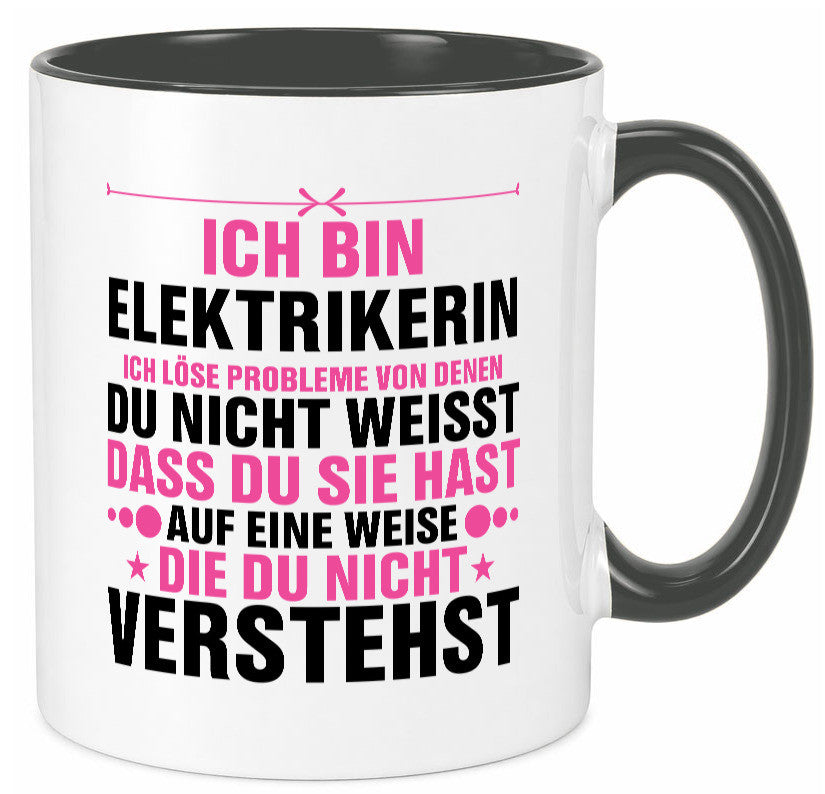Löse Probleme: Elektrikerin | Elektronikerin Elektrik v2 Geschenkidee Humor