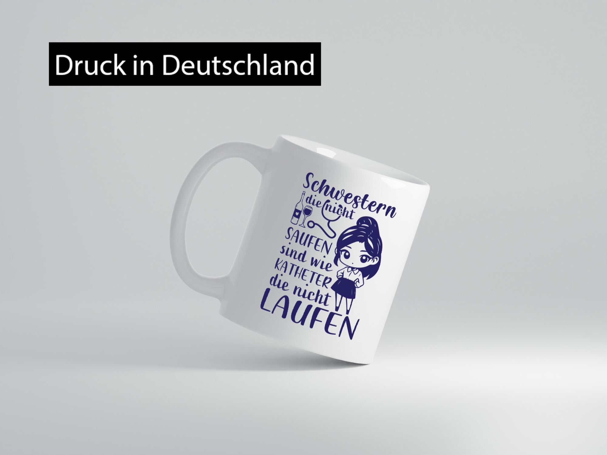 Schwestern die nicht saufen | Krankenschwester Alkolhol Geschenkidee Humor Tasse