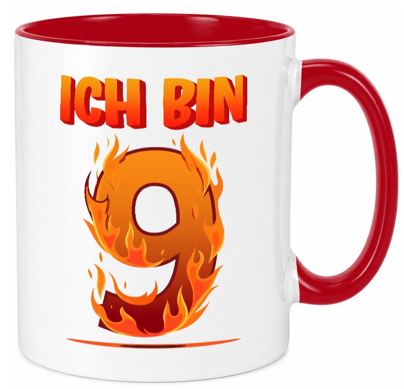 9. Geburtstag | 9 Jahre Drache lustiger Spruch Geschenk Geschenkidee Tasse