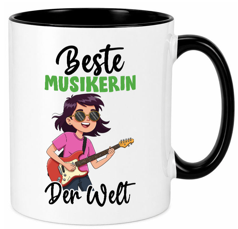 Beste Musikerin | Musik Musikantin v2 Geschenkidee Humor Tasse