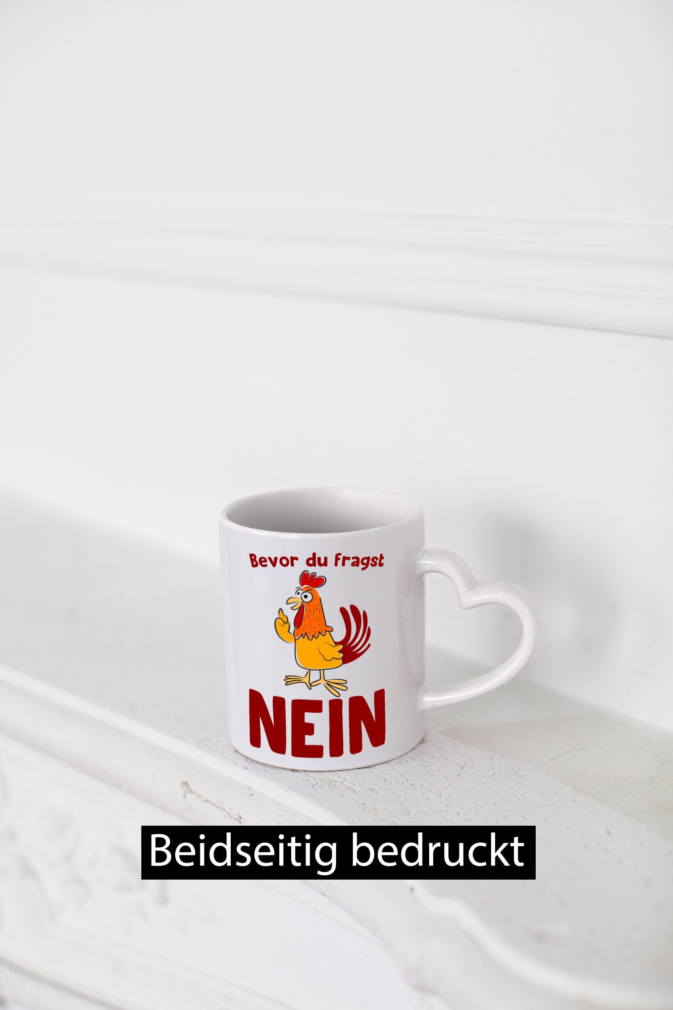 Bevor du fragst, NEIN | Huhn Bauer lustiger Spruch Geschenk Humor Geschenkidee