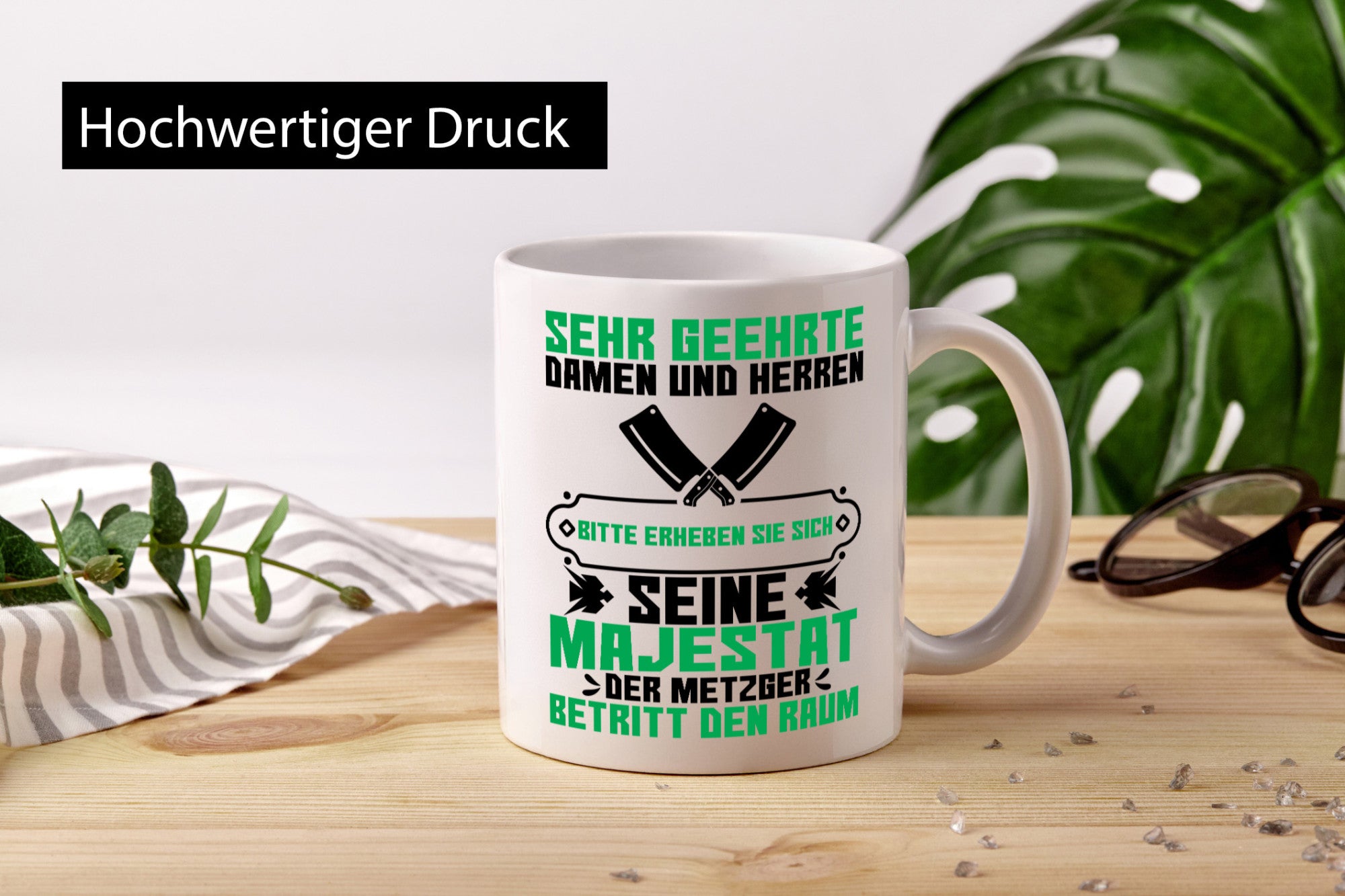 Erheben sie sich der Metzer betritt den Raum | Metzger Humor Geschenkidee Tasse