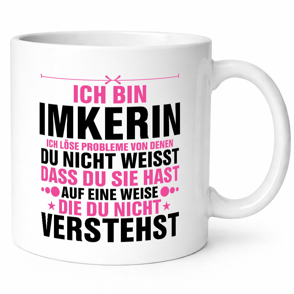 Probleme lösen: Imkerin | Imkerei v2 lustig Humor Geschenkidee Geschenk Tasse