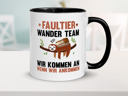 Faultier Wanderteam | Spruch Motiv Wandern lustig Tierliebhaber Humor Geschenk Tasse