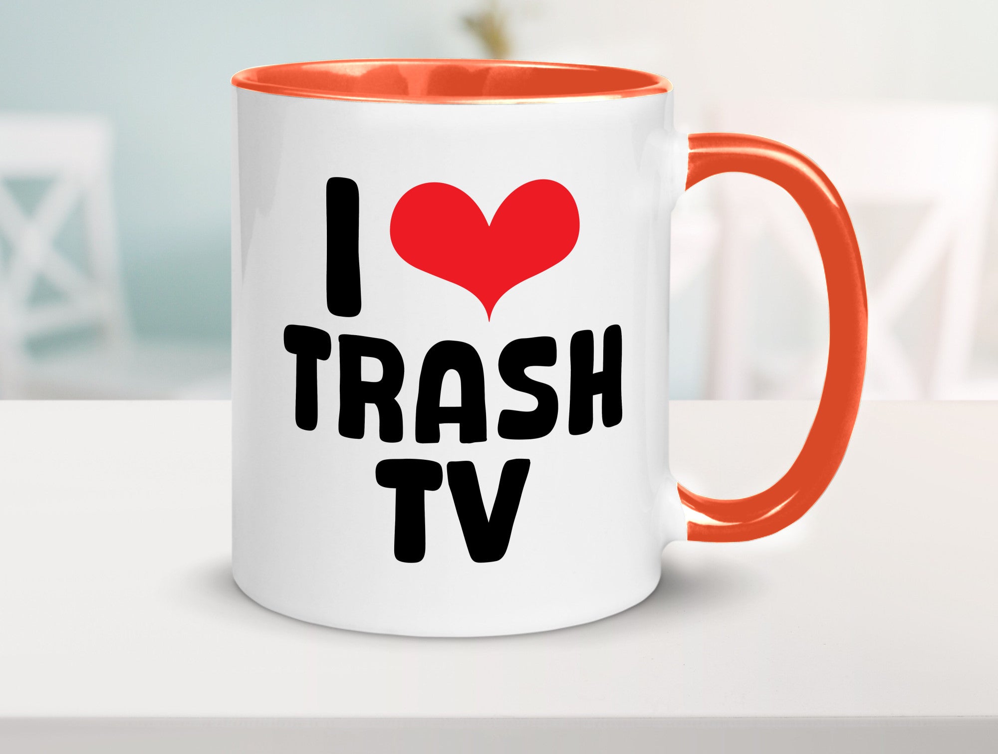 I love Trash TV | v2 lustig Humor Geschenkidee Geschenk Tasse