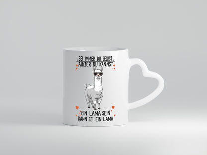 Sei ein Lama | Alpaka lustig Humor Geschenkidee Geschenk Tasse