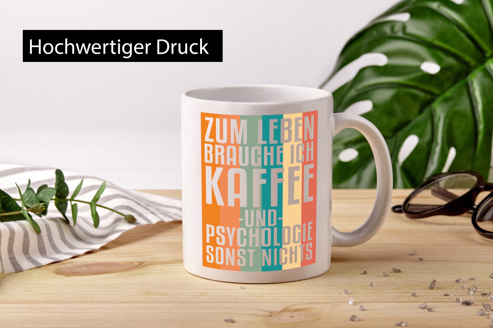 Zum Leben brauch ich Kaffee lustig Humor Geschenkidee Geschenk Tasse